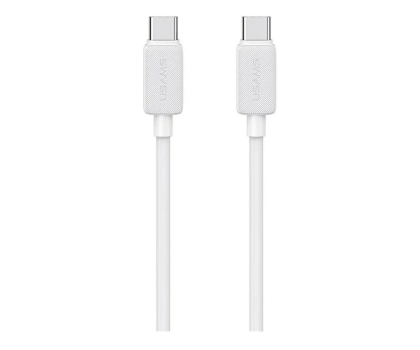 Kabel USAMS Kabel US-SJ691 60W USB-C do USB-C 1m biały